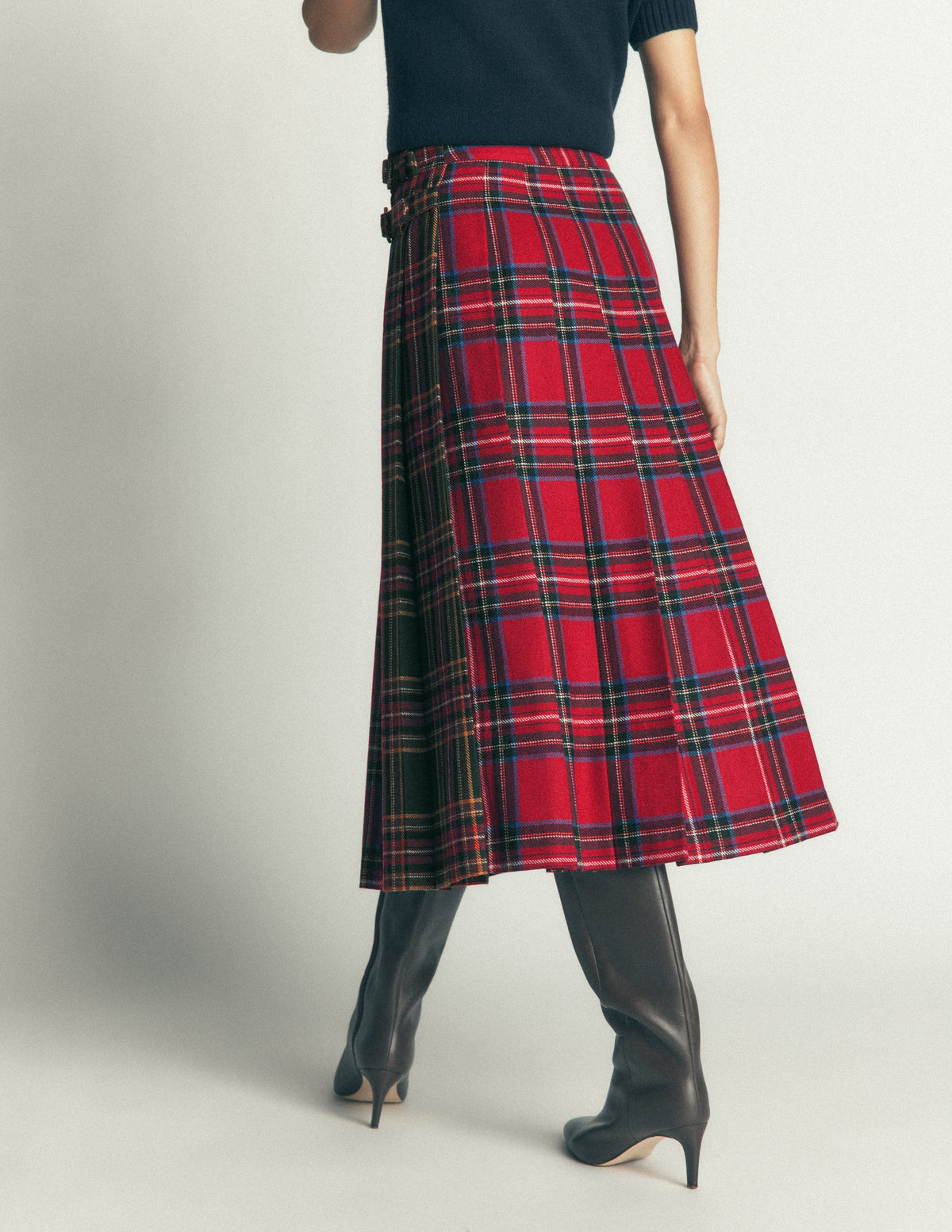 Pleated Midi Kilt-Hotch Check - Image 4