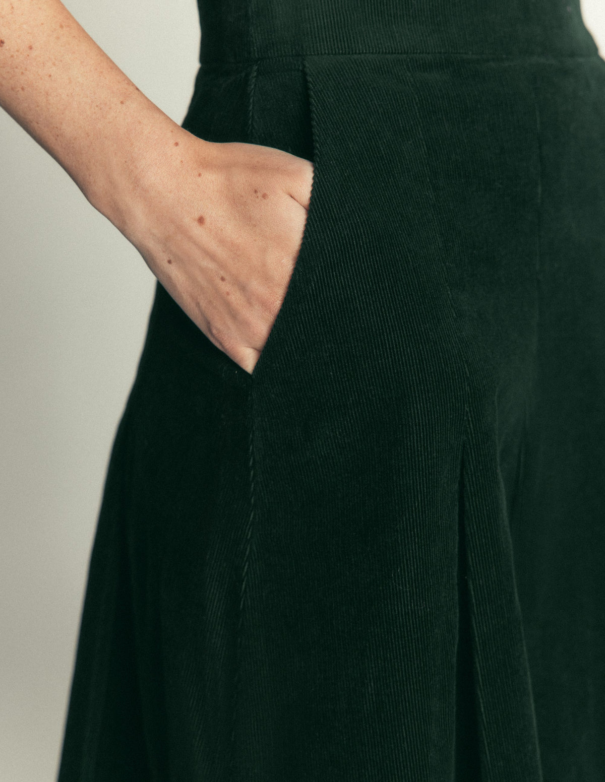 Flippy Cord Skirt-Midnight Emerald - Image 2
