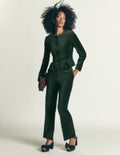 Canonbury Velvet Trousers-Midnight Emerald