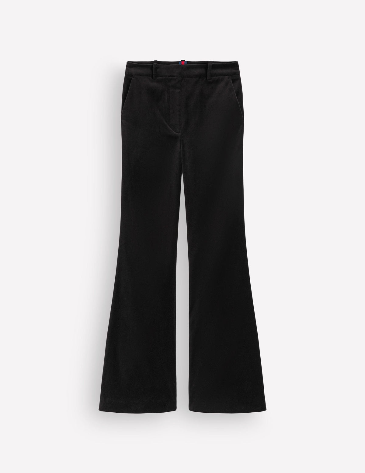 Flare Velvet Trousers-Black - Image 7