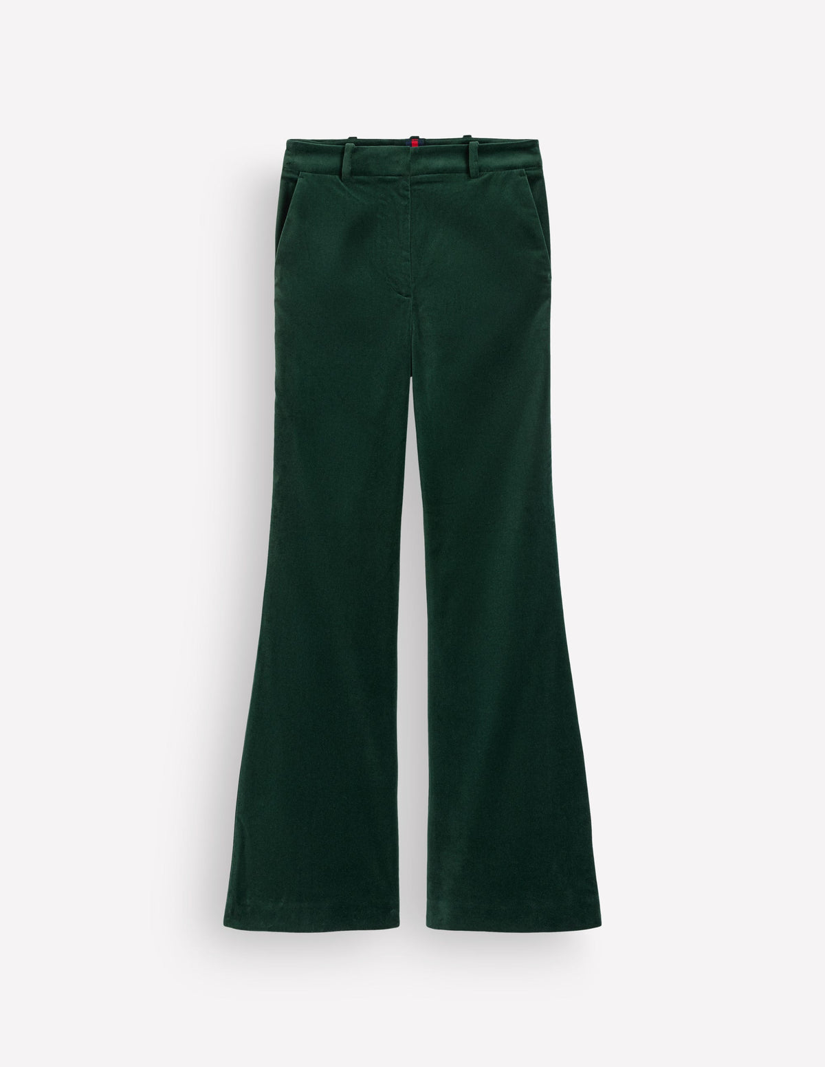 Flare Velvet Trousers-Midnight Emerald-7