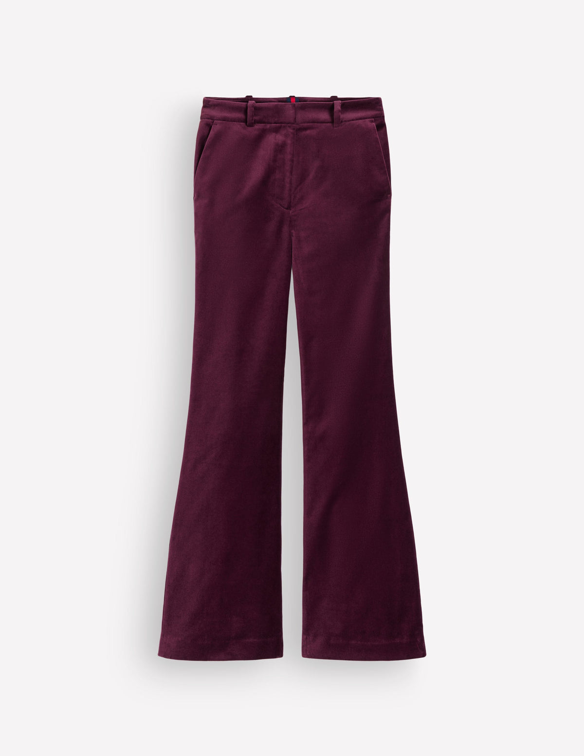 Flare Velvet Trousers-Deep Cherry - Image 7