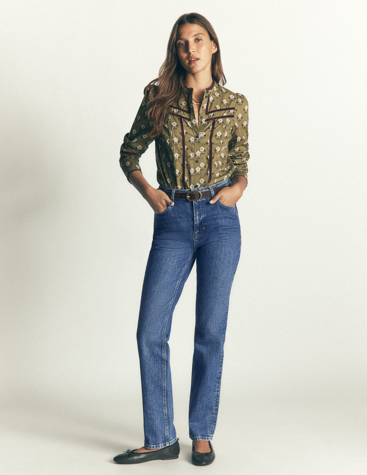 High Rise Slim Jeans-Mid Vintage - Image 1