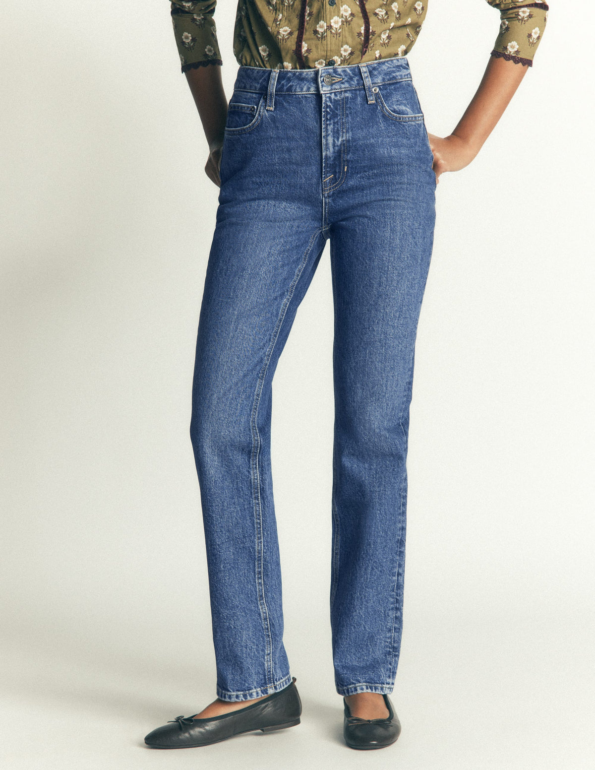 High Rise Slim Jeans-Mid Vintage - Image 4