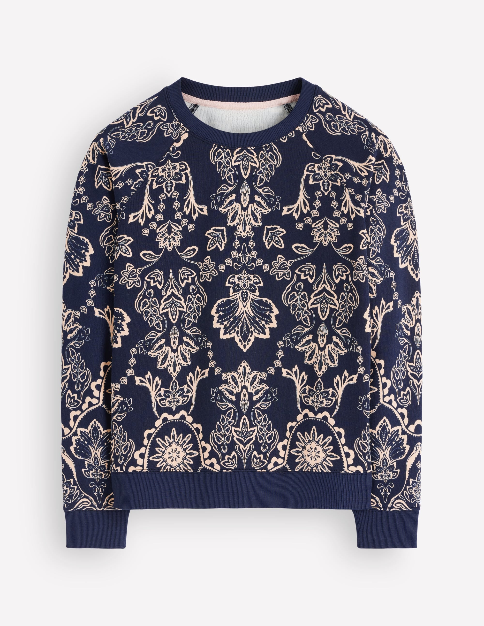 Rosa Printed Sweatshirt-Navy, Floral Print - Image 5