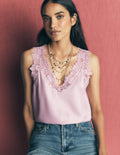 Ara Silk Blend Lace Cami-Quartz Pink
