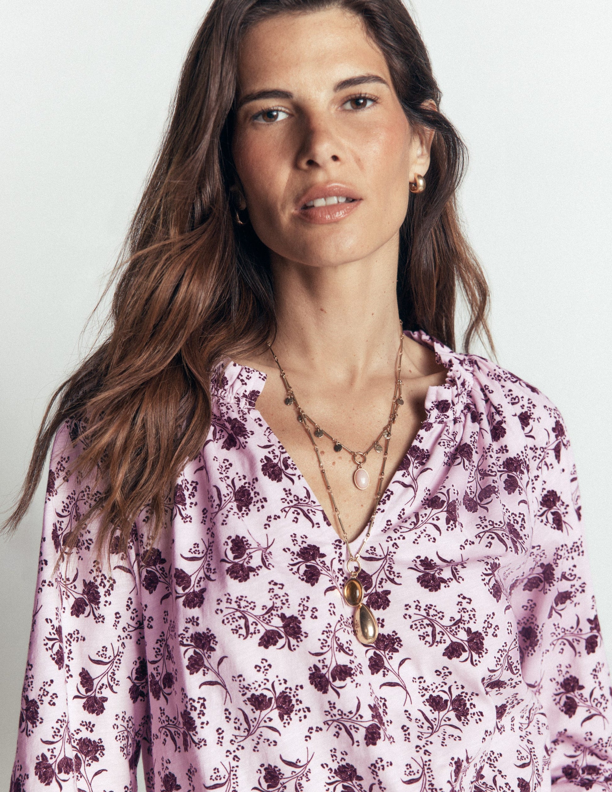 Pia Ruffle Detail Top-Light Lilac, Enchanted Springs-4