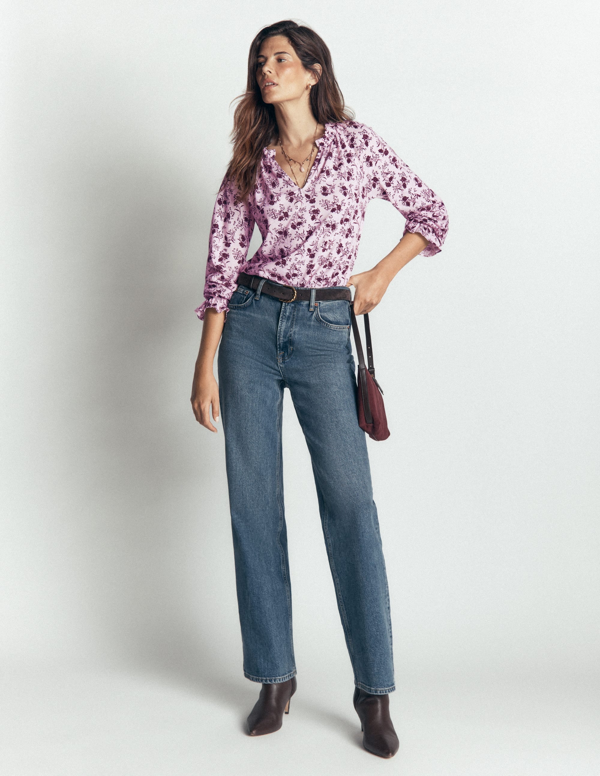 Pia Ruffle Detail Top-Light Lilac, Enchanted Springs - Image 5