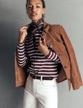 Iris Puff Sleeve Mariner-Winetasting/ Ivory