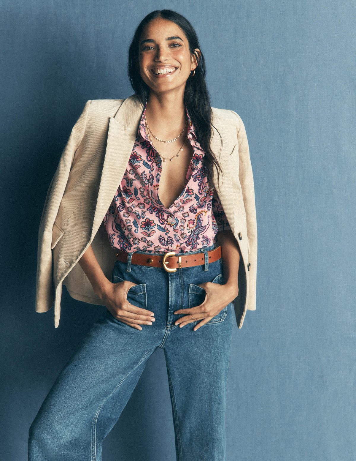 The New Sienna Cotton Shirt-Peacock Paradise-1