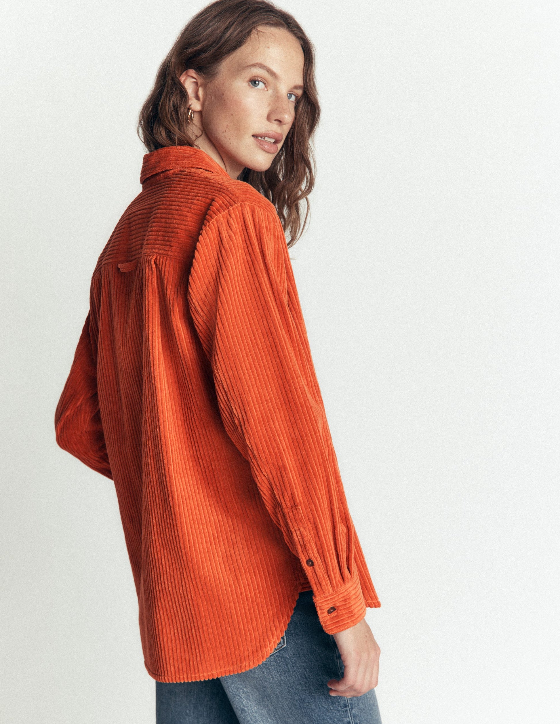 Sienna Relaxed Cord Shirt-Ginger-3