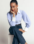 Volume Sleeve Shirt-Blue Oxford