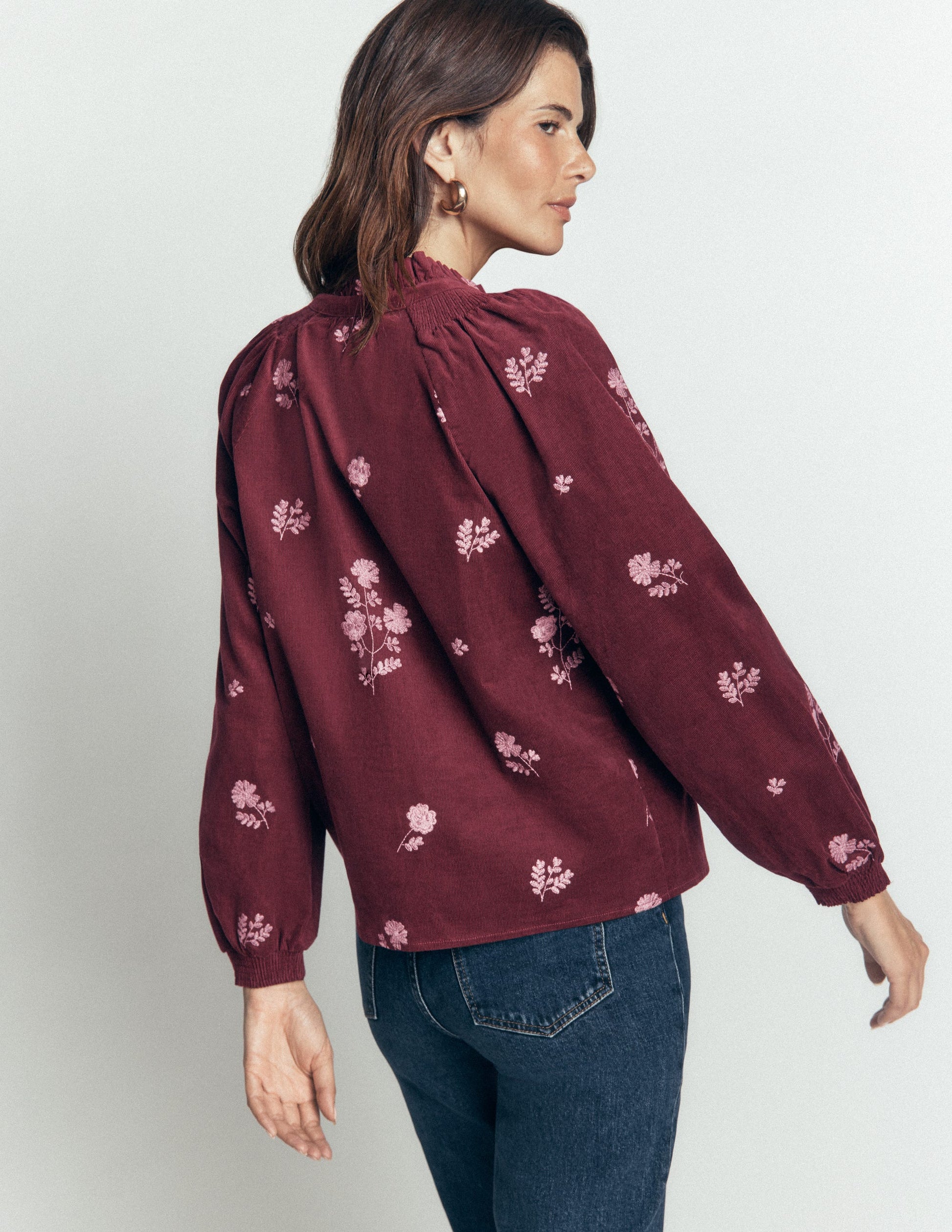 Erica Frill Cord Top-Deep Wisteria, Embroidered-3