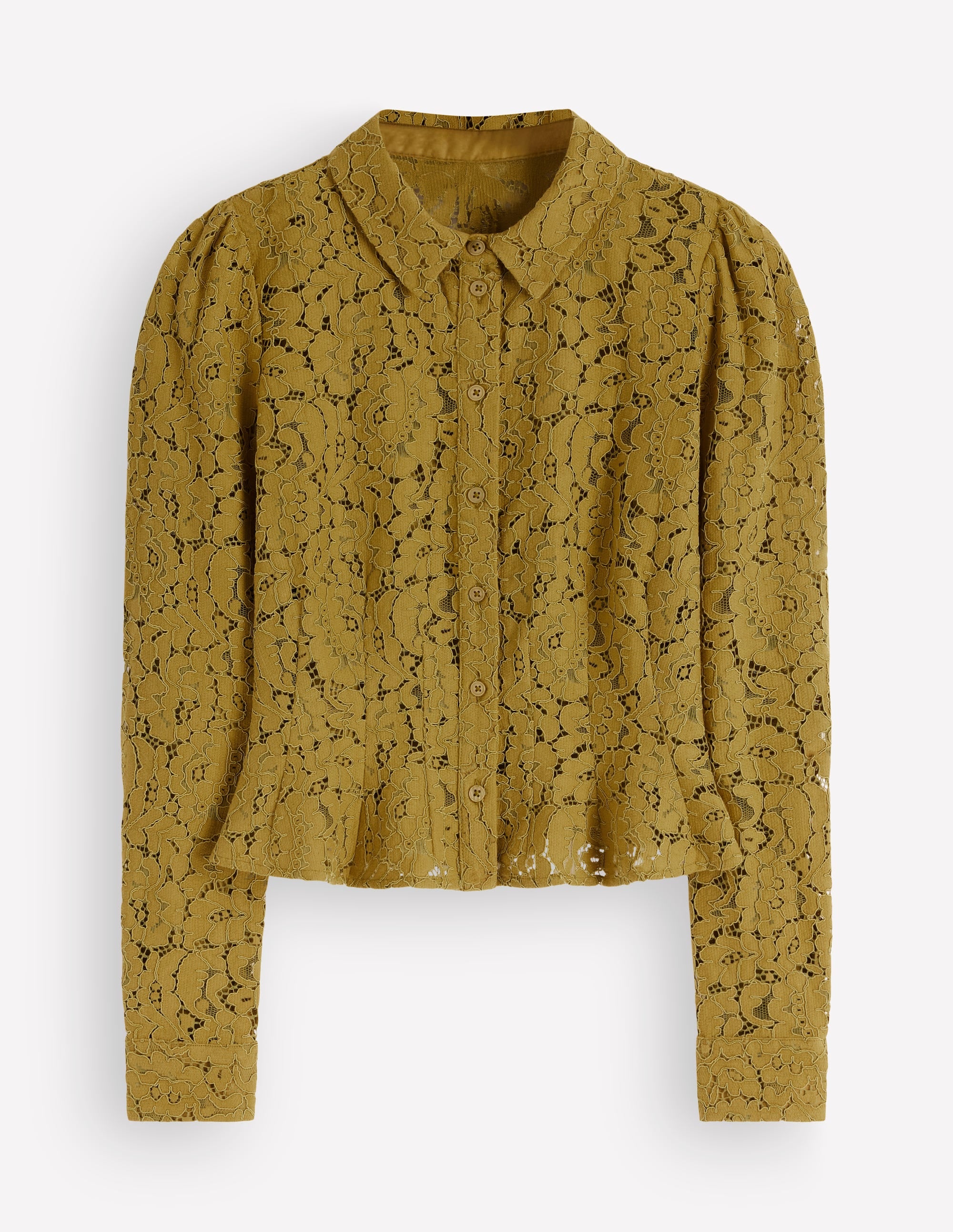 Julia Darted Lace Shirt-Olive - Image 6