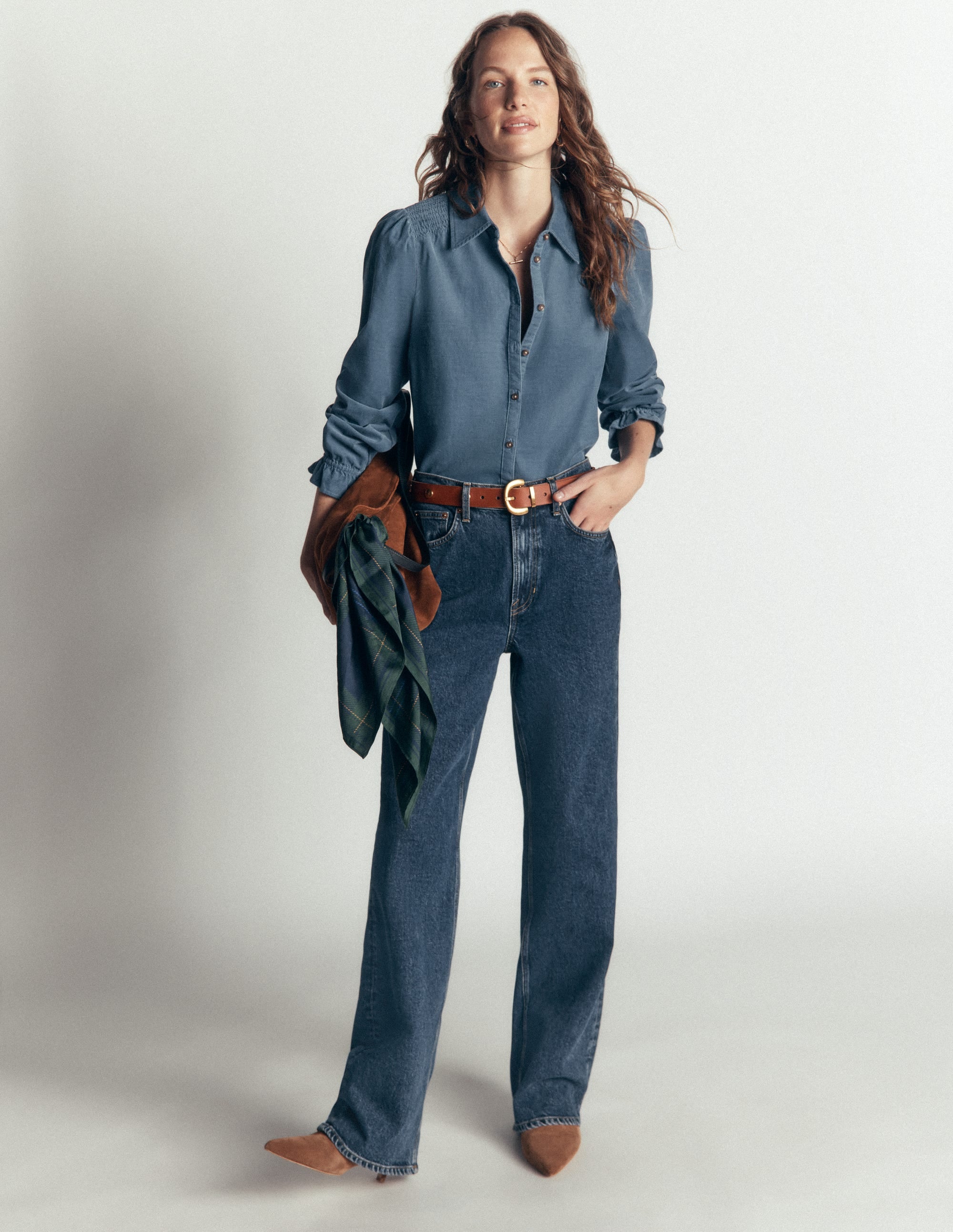 Violet Smock Shoulder Cord Top-Storm Blue - Image 4