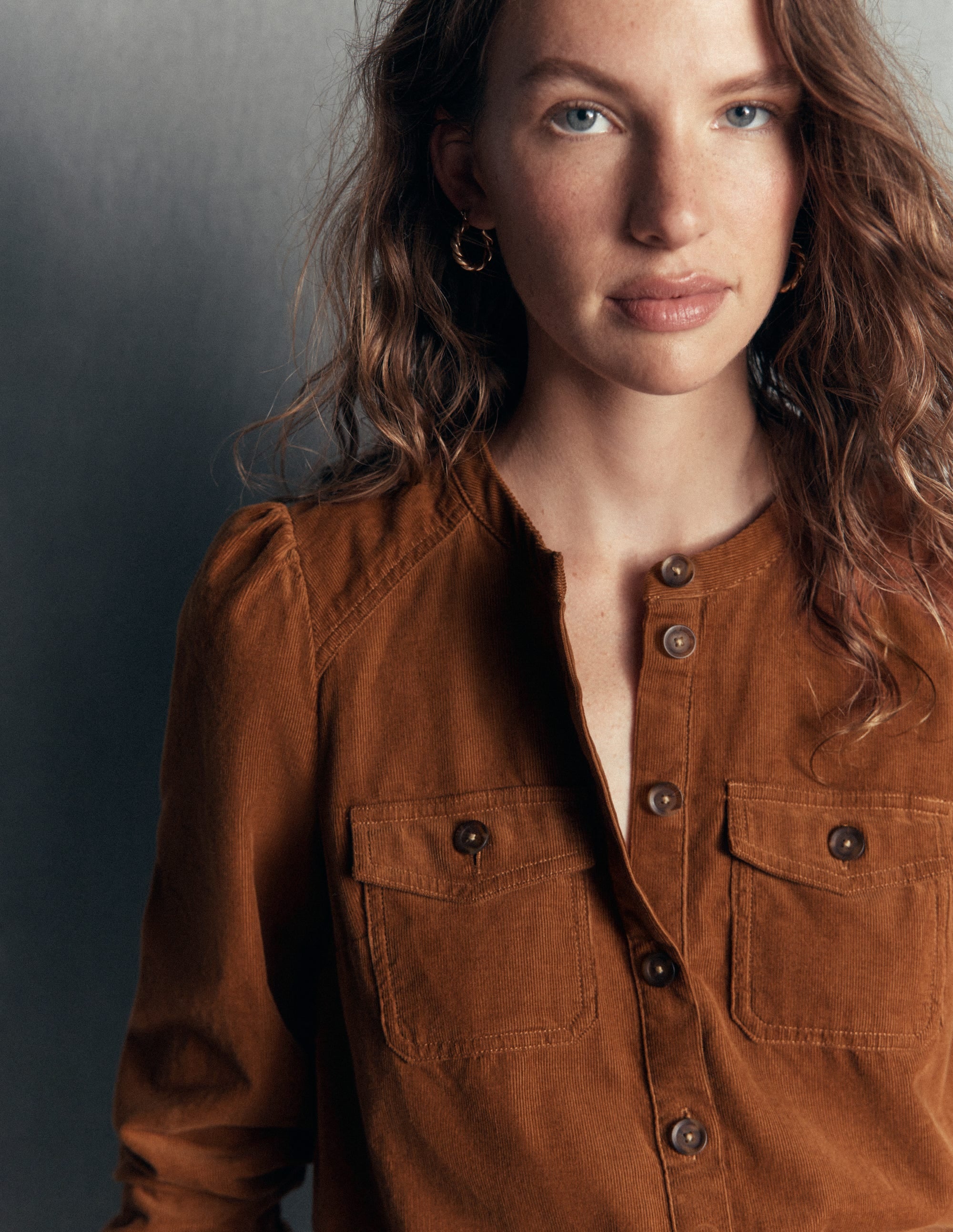Thea Cord Shirt-Ginger - Image 2