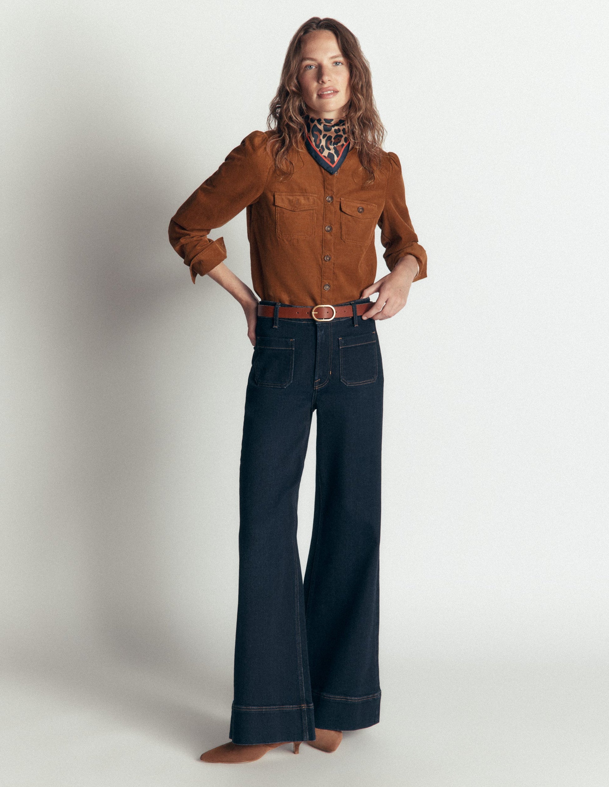 Thea Cord Shirt-Ginger-4