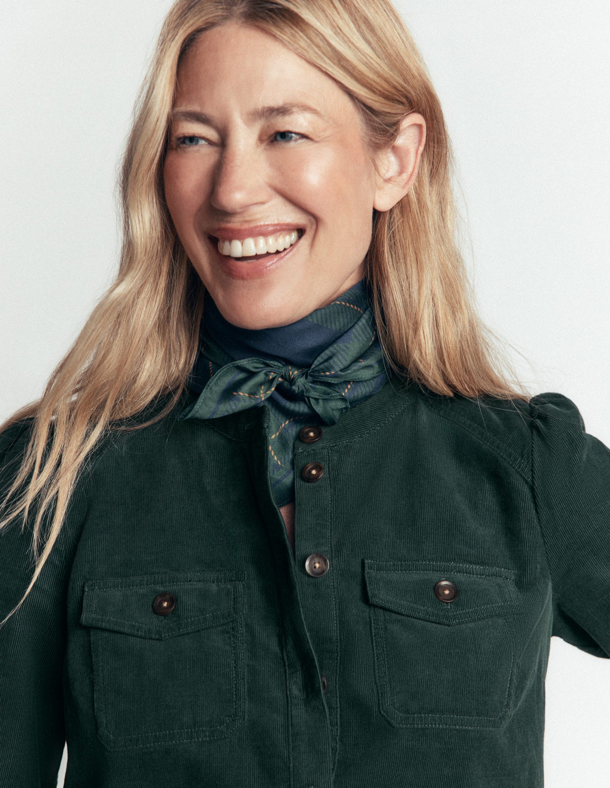 Thea Cord Shirt-Midnight Teal-2