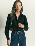Sky Cord Shirt-Midnight Emerald