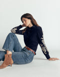 Sky Cord Shirt-Navy, Embroidered