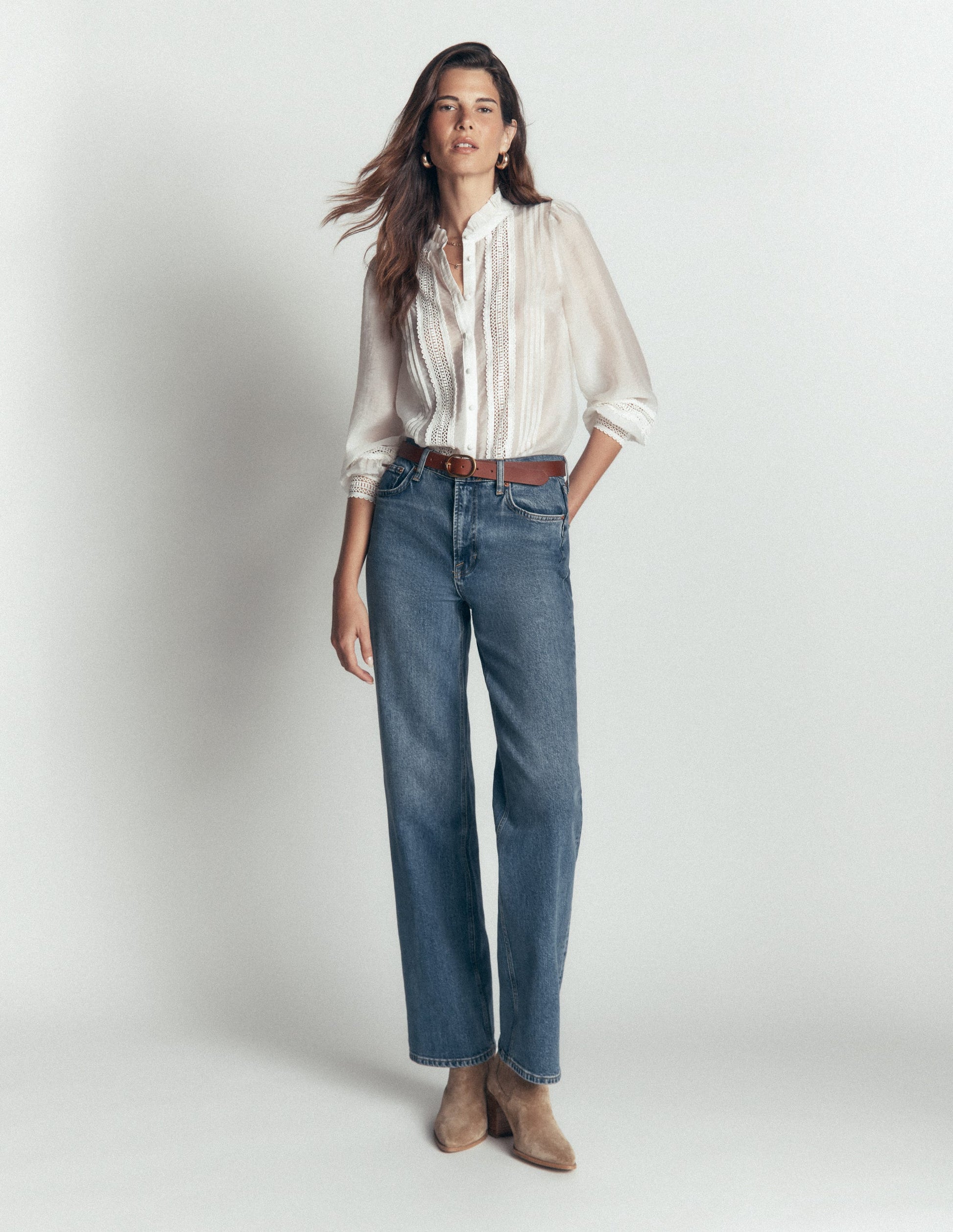 Lace Trim Top-Ivory-4