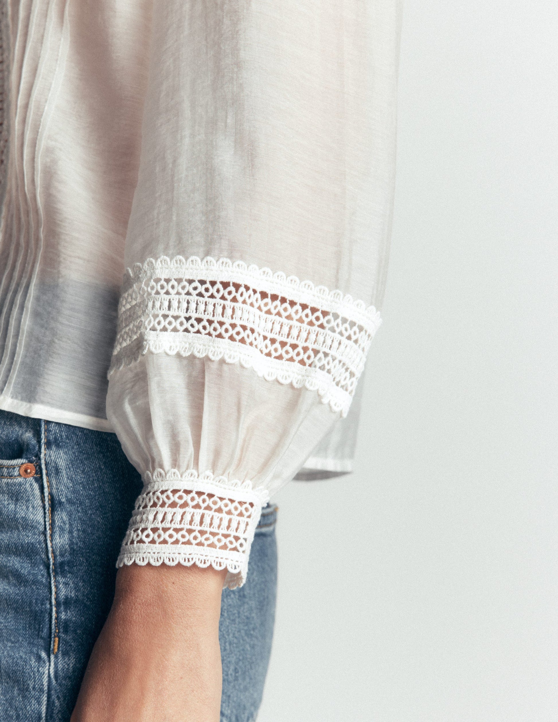 Lace Trim Top-Ivory-6