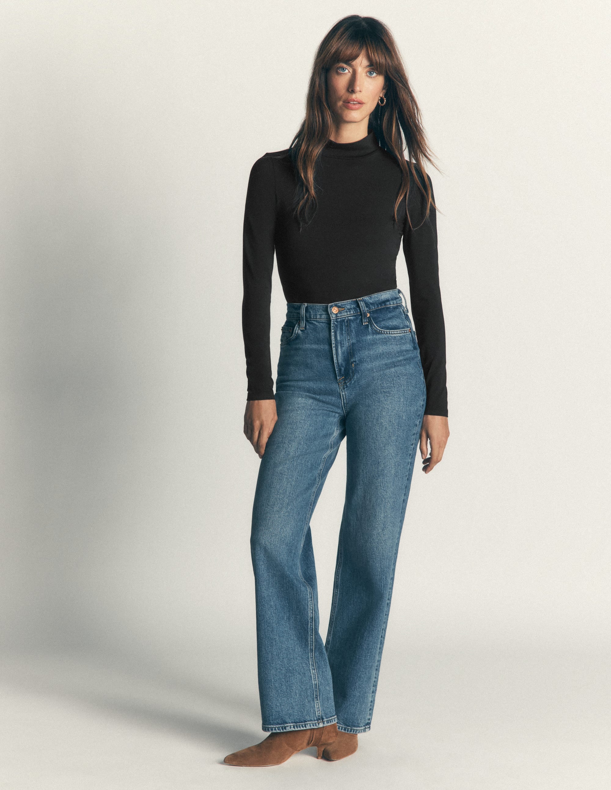 High Neck Long Sleeve-Black - Image 4