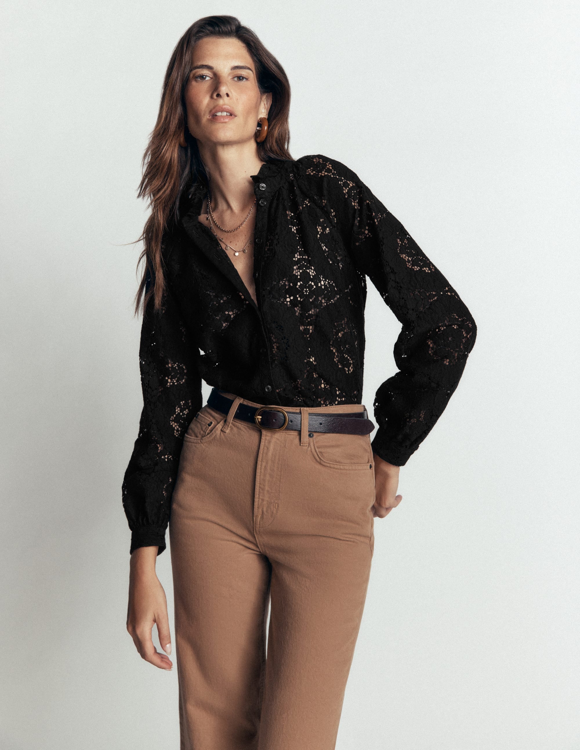 Erica Lace Top-Black - Image 1