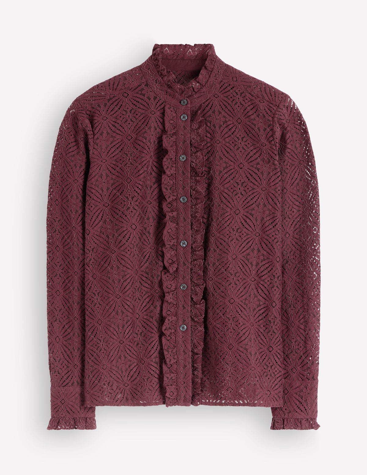 Sienna Frill Lace Shirt-Deep Wisteria-7