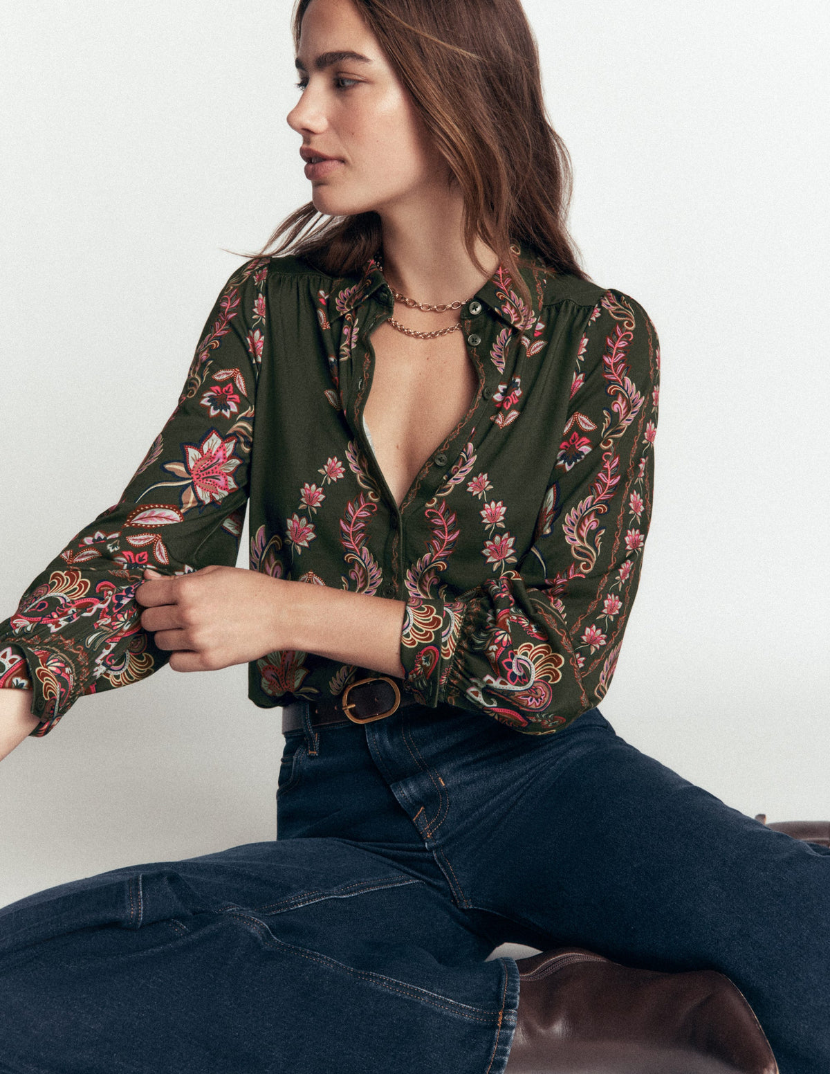 Collared Jersey Shirt-Peacock Paradise-4