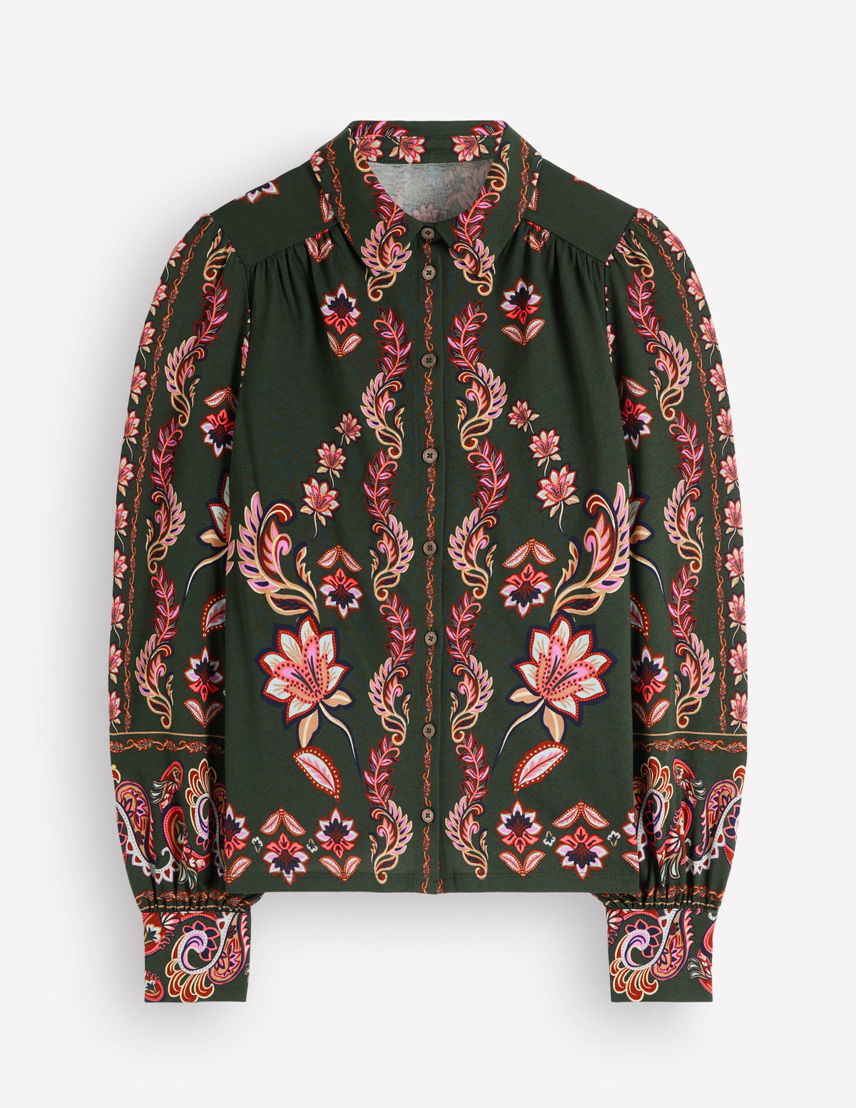 Collared Jersey Shirt-Peacock Paradise - Image 5