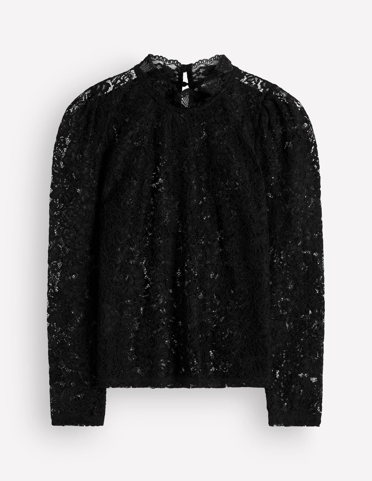 Lace Detail Top-Black-6