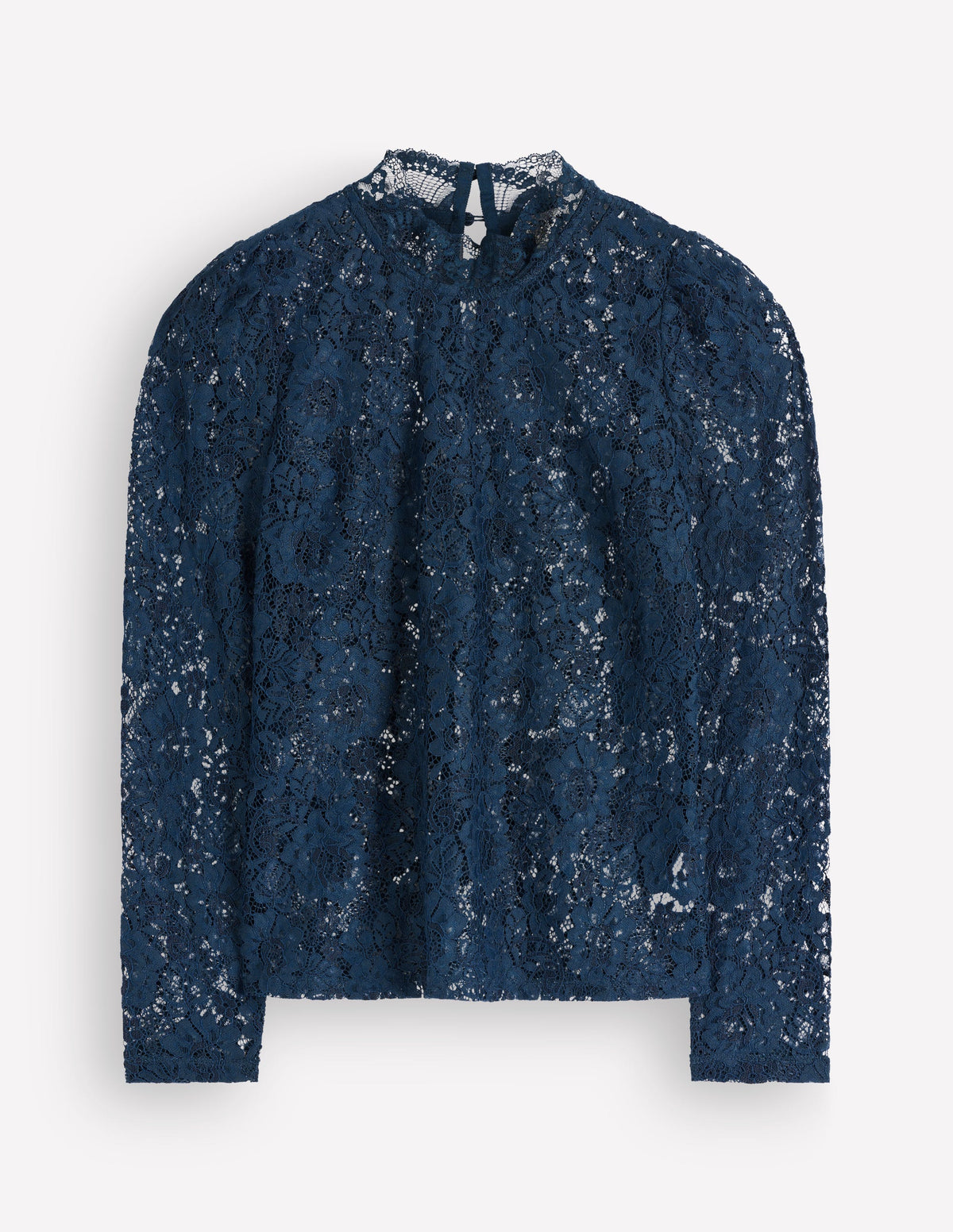 Lace Detail Top-Midnight Ocean-6