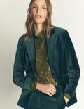 Lace Detail Top-Brunswick Green