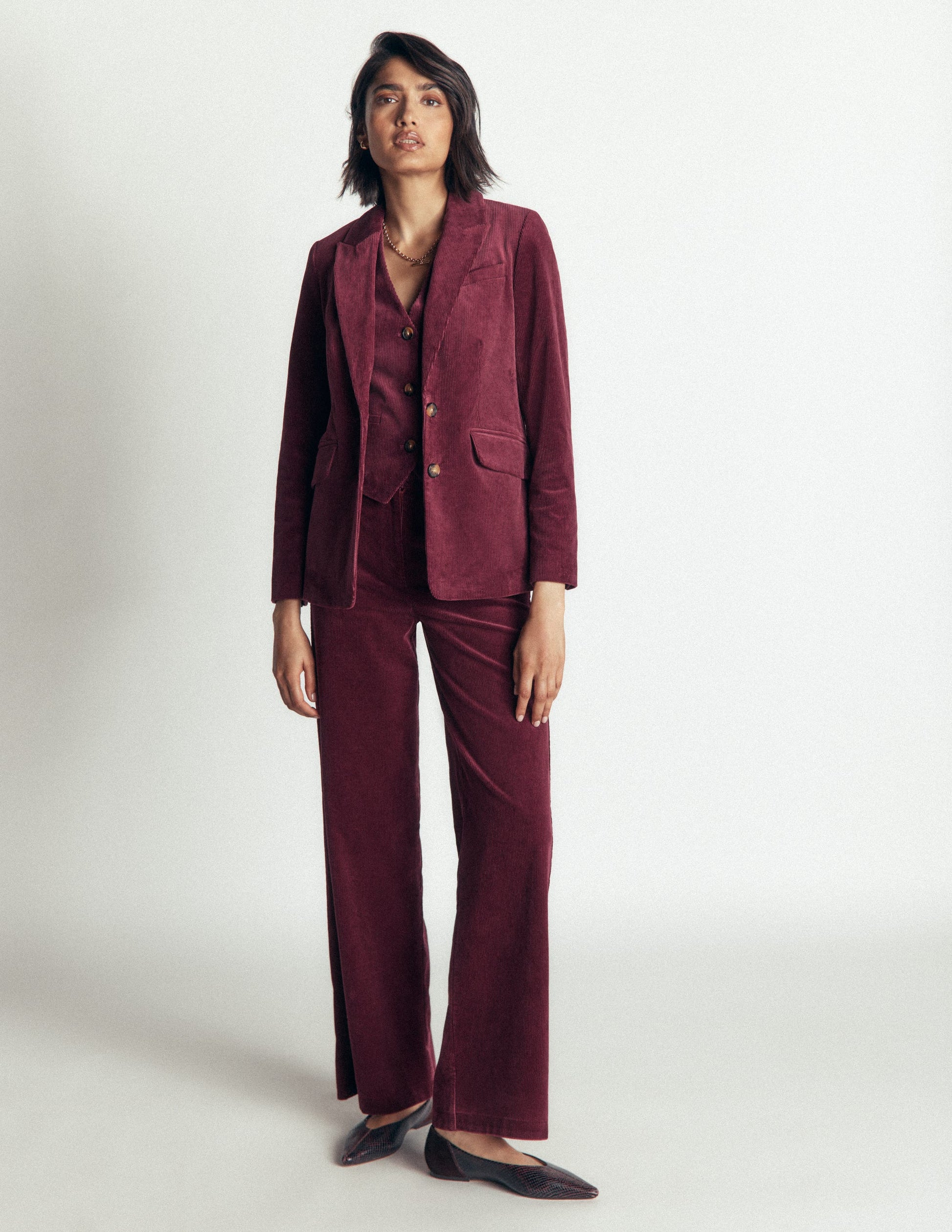 Stamford Cord Blazer-Dark Crimson-4