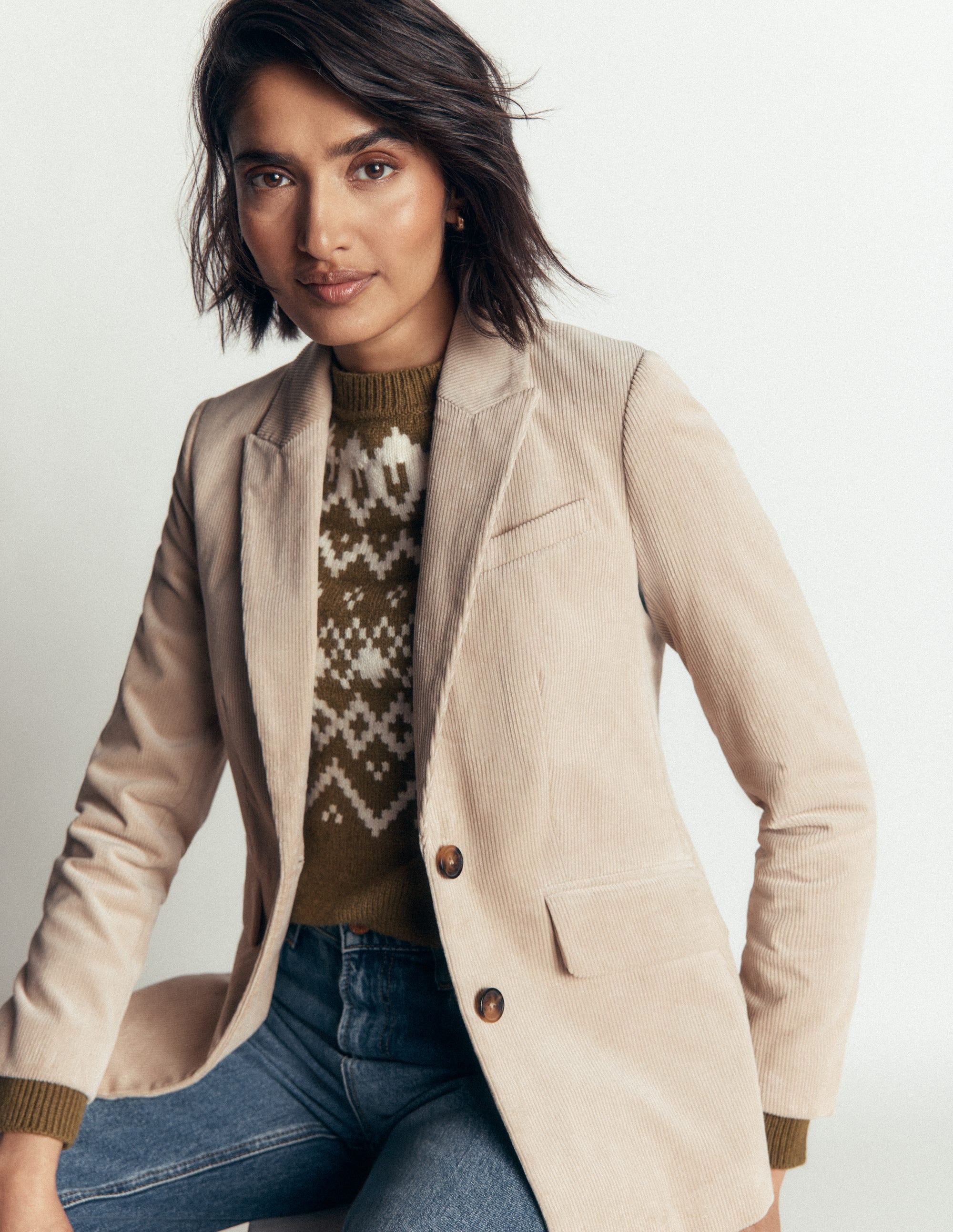 Stamford Cord Blazer-Latte - Image 5