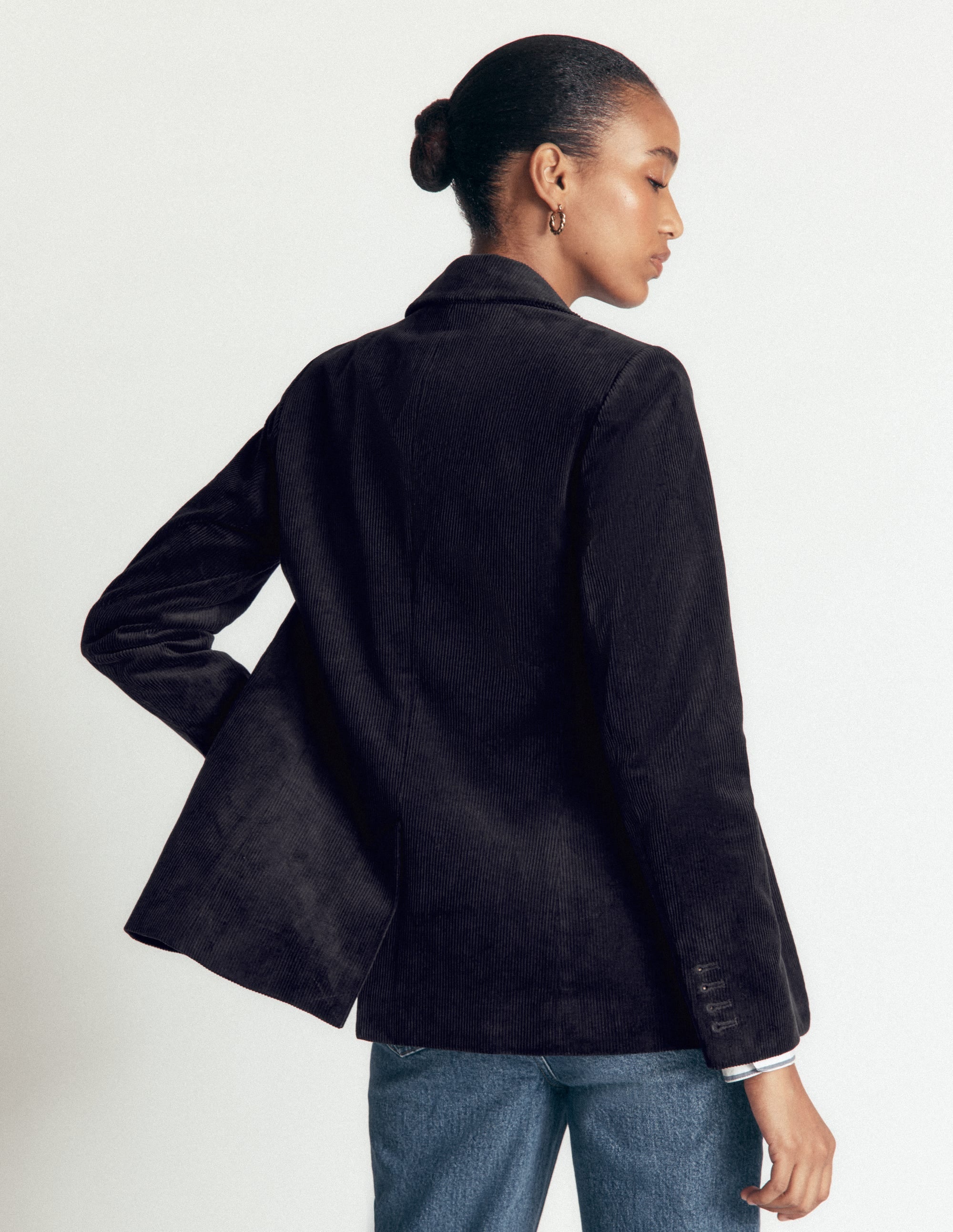 Stamford Cord Blazer-Navy - Image 3