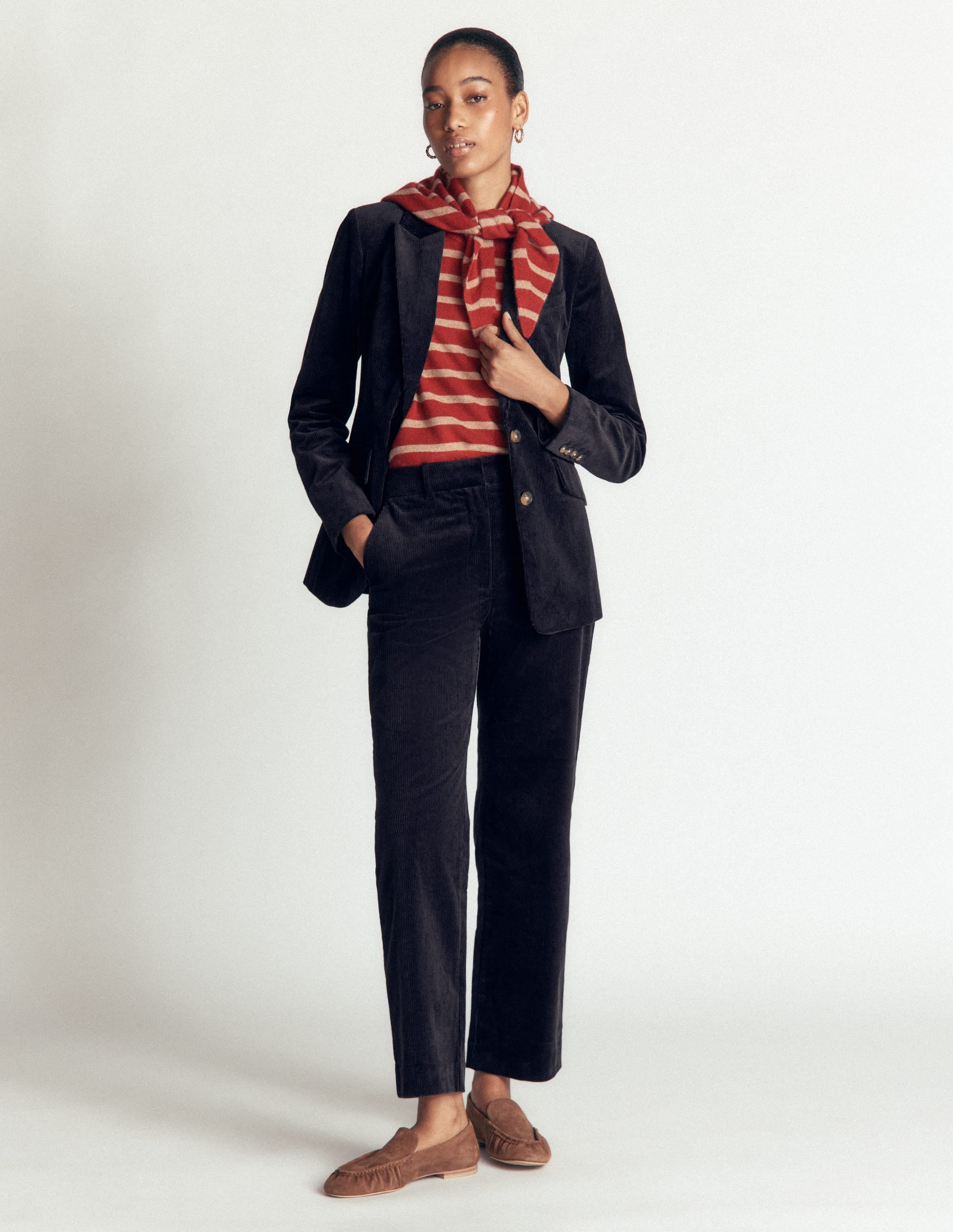 Stamford Cord Blazer-Navy - Image 6