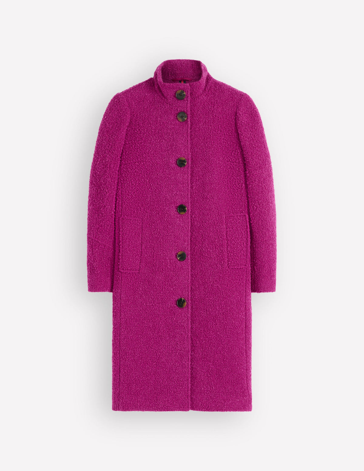 Funnel Neck Wool Coat-Festival Fuschia - Image 6