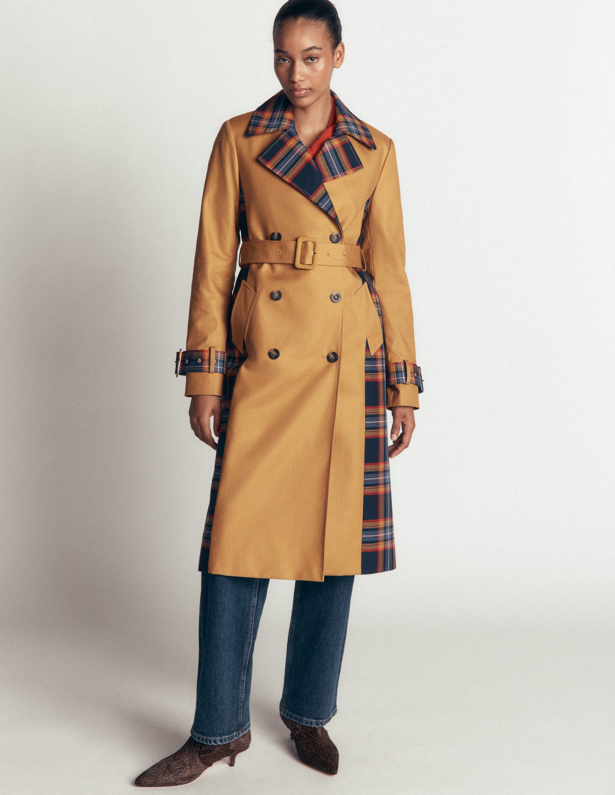 Double Breasted Trench-Camel - Image 6