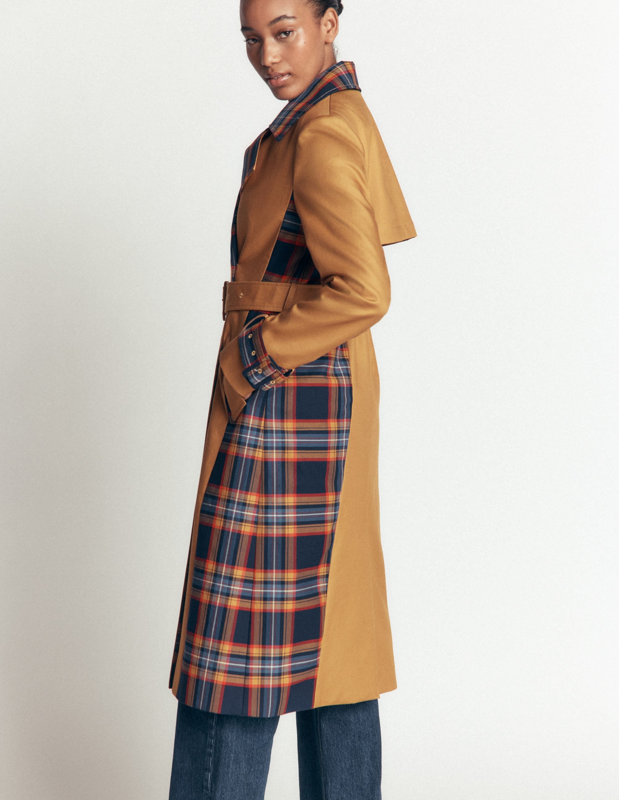 Double Breasted Trench-Camel - Image 7