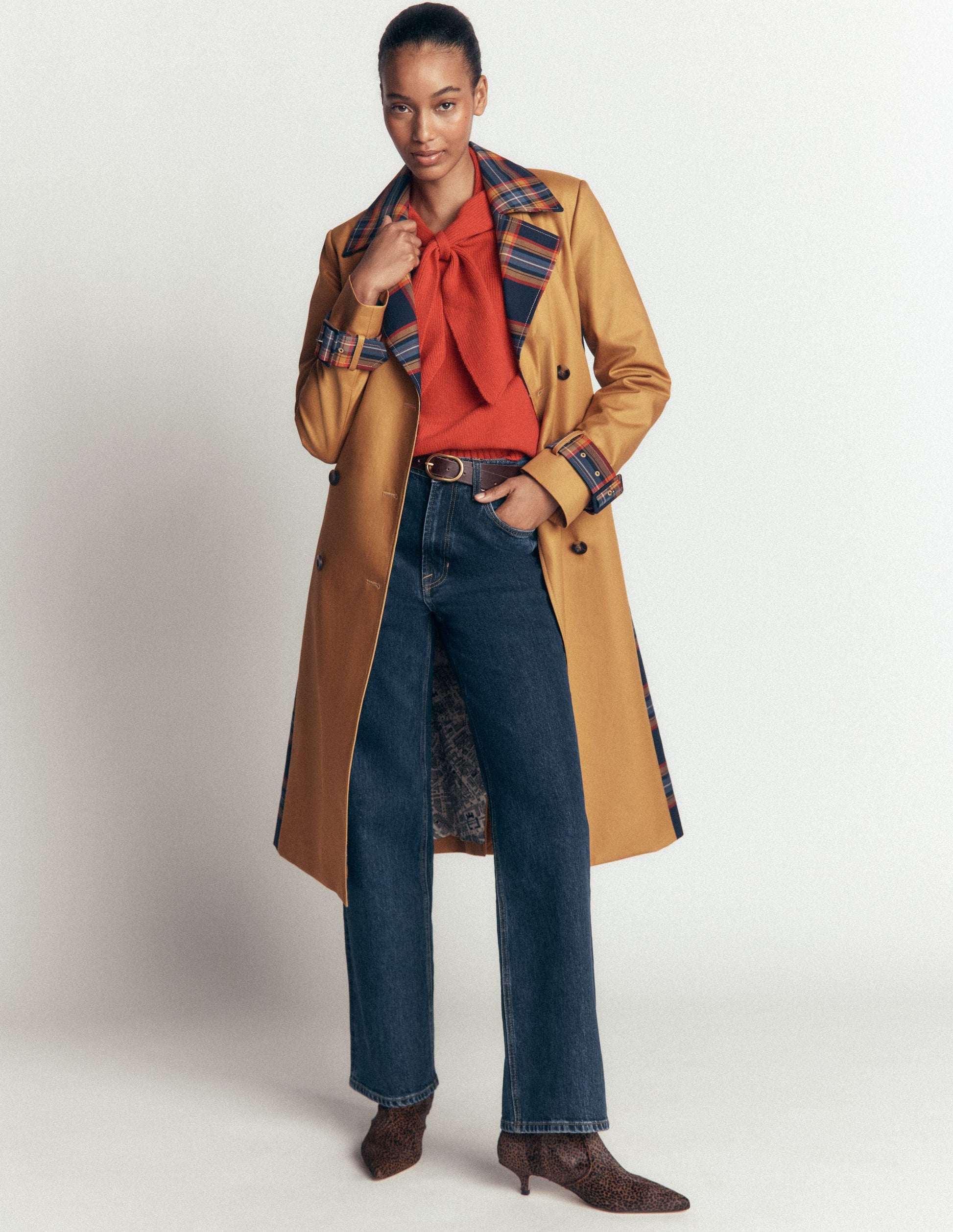 Double Breasted Trench-Camel-9