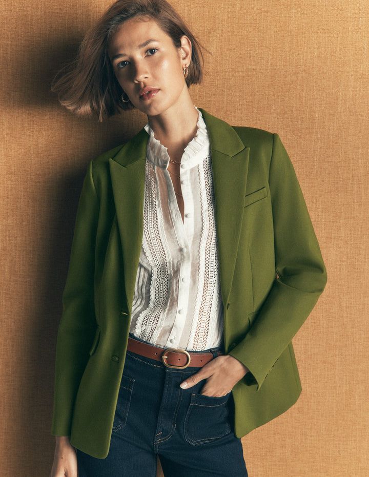 Stamford Ponte Blazer-Forest Green