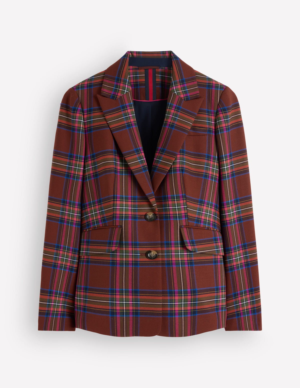 Stamford Wool Blazer-Brown, Blue and Orange Check-7