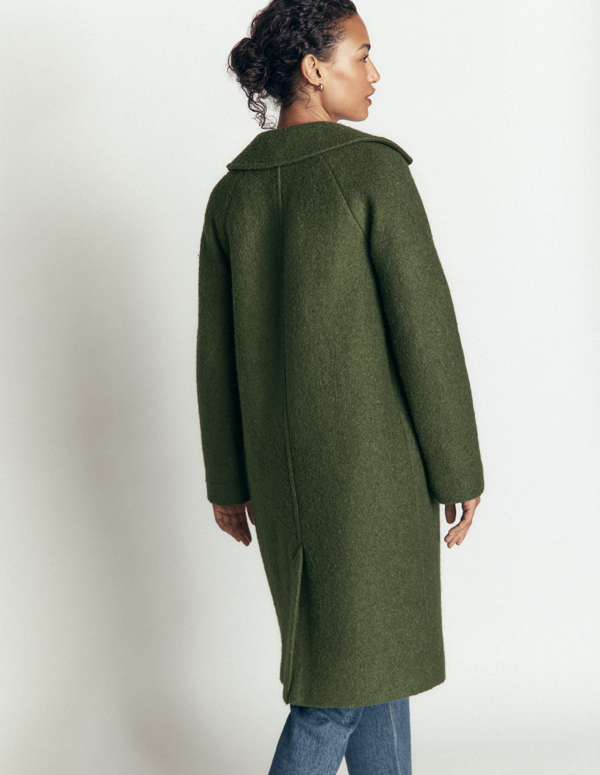 Cotswold Wool Coat-Hunter Green - Image 3