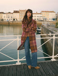 Cotswold Wool Coat-Camel, Pink Check