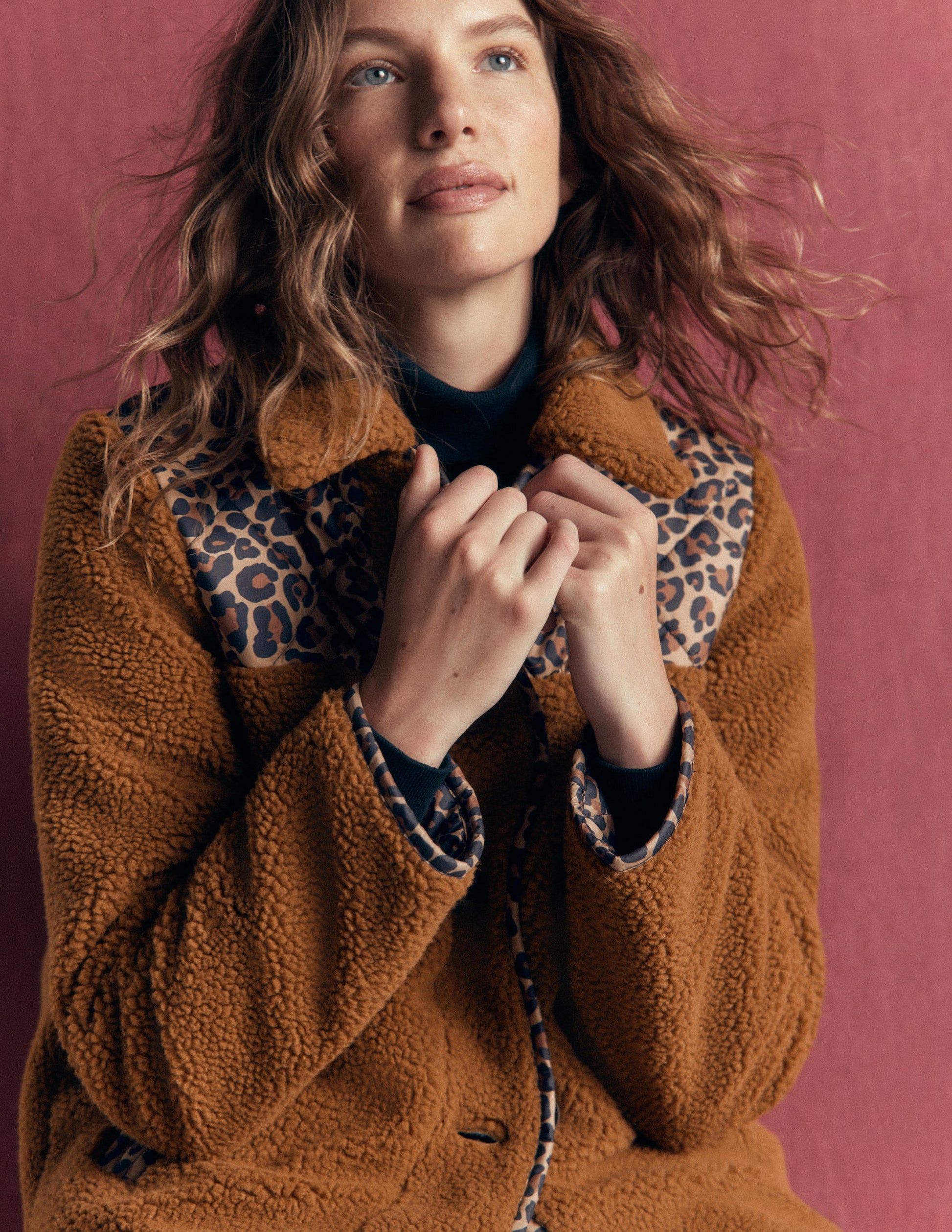 Reversible Borg Mix Coat-Leopard-1