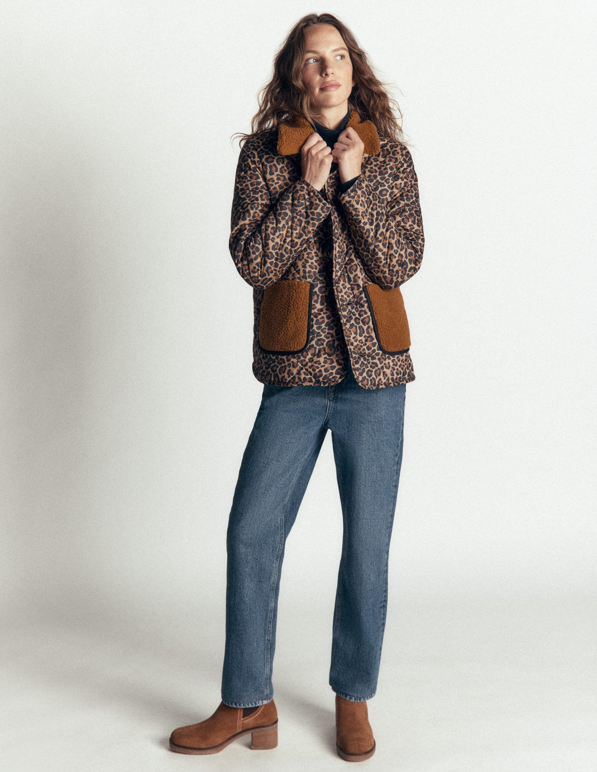 Reversible Borg Mix Coat-Leopard-4