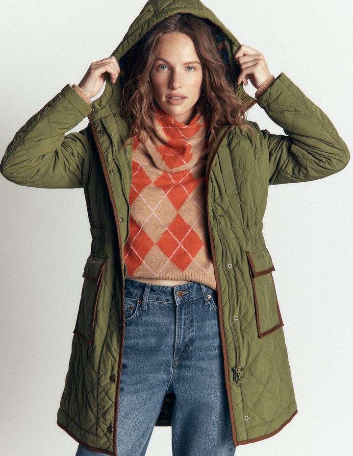 Quilted 4-in-1 Parka-Woodland Green