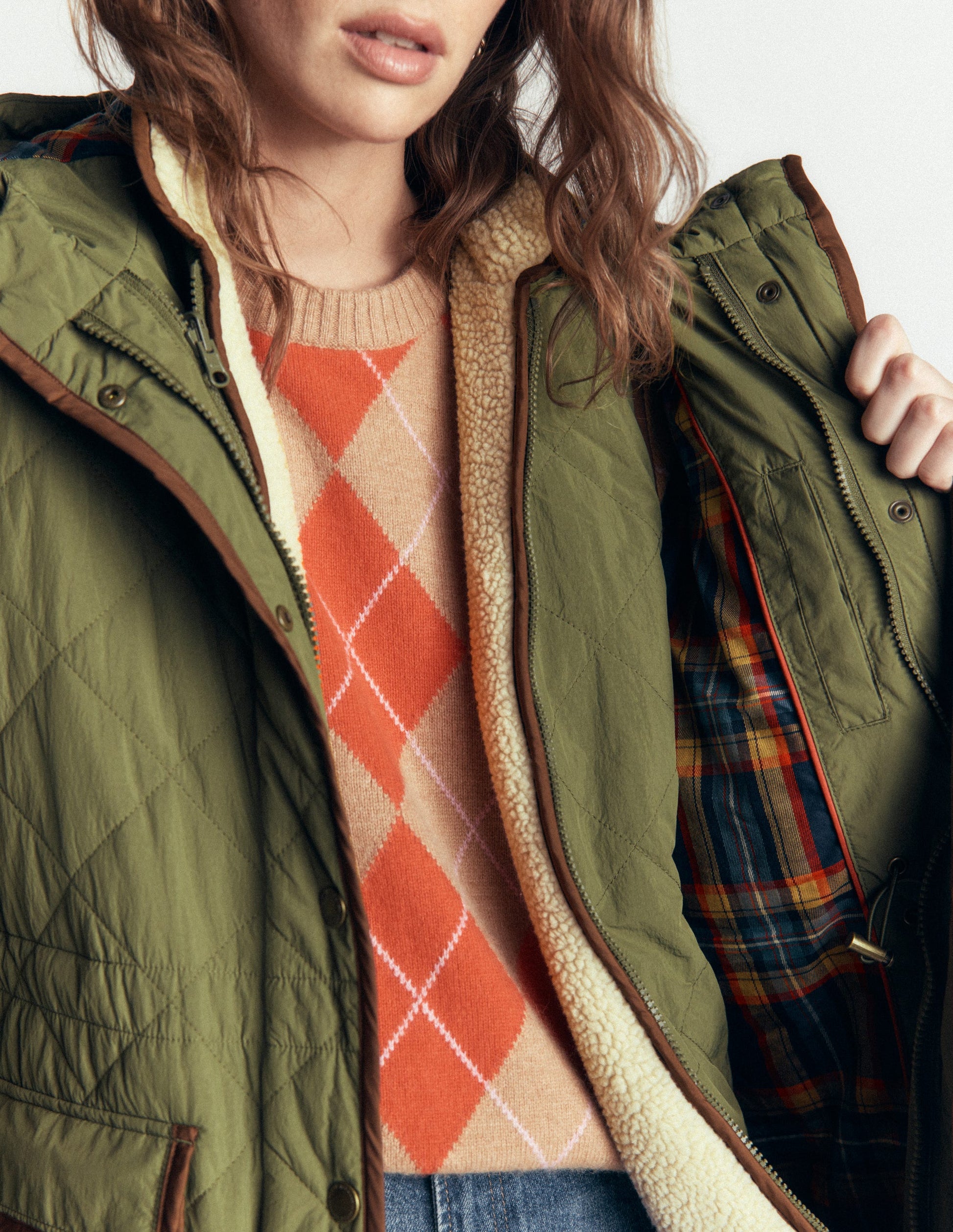 Quilted 4-in-1 Parka-Woodland Green-4